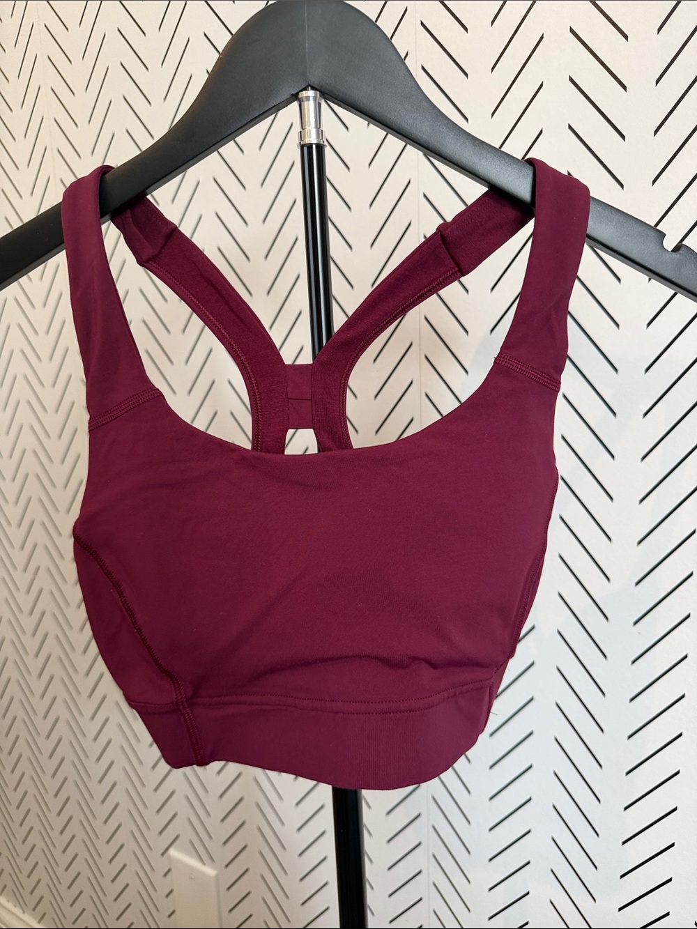 lululemon athletica Maroon Racerback Sports Bra